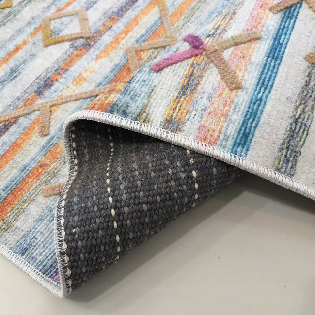 Kolorowy dywan bawełniany z frędzlami Dehab