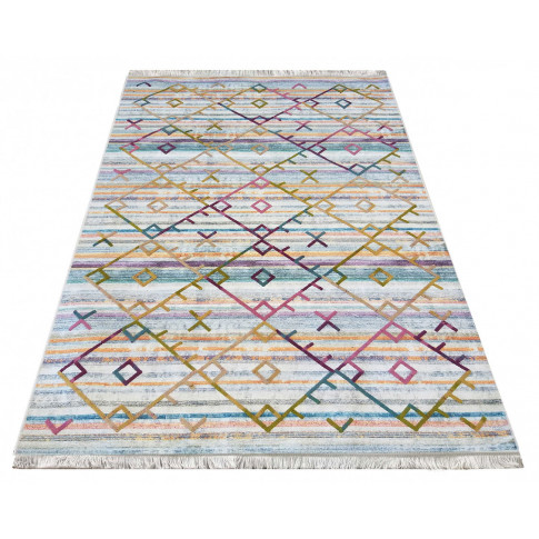 Kolorowy bawełniany dywan we wzory Dehab