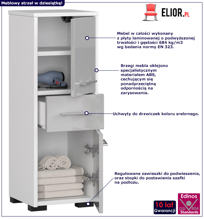 Nowoczesny regał łazienkowy Riten 4X