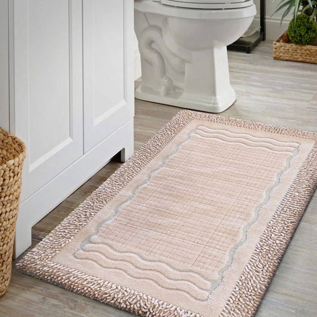 Różowe bawełniane chodniczki do łazienki Emat