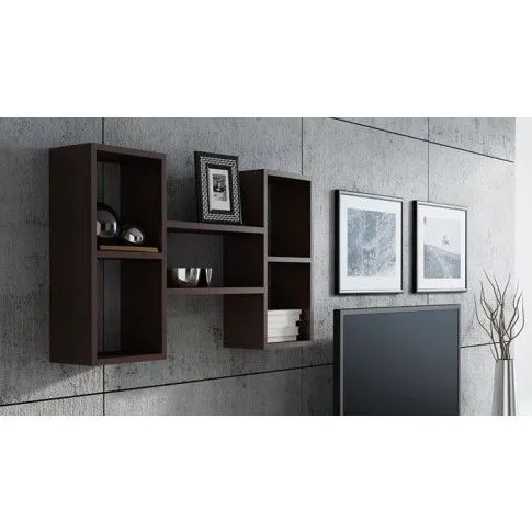 Szczegółowe zdjęcie nr 4 produktu Półka ścienna Fremont, 2X - wenge