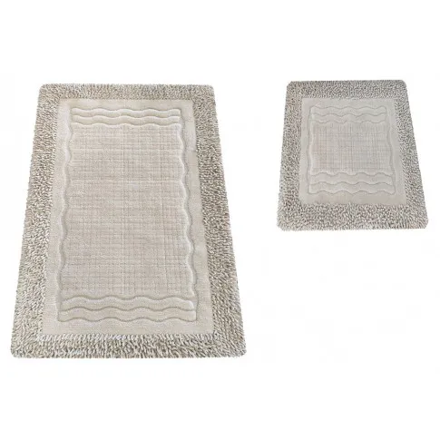 Beżowe bawełniane chodniczki do łazienki Ukel