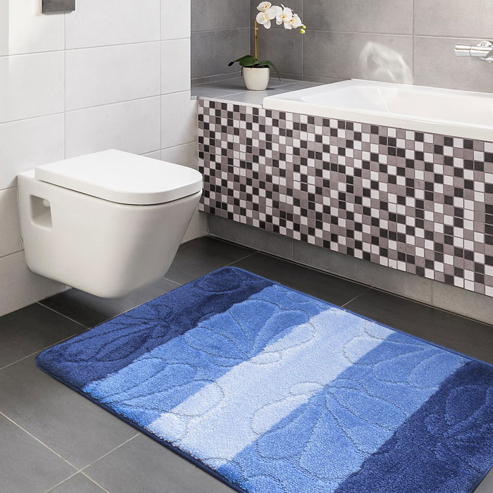 Niebieski komplet dywaników łazienkowych Visto