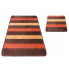 Brązowe dywaniki łazienkowe w paski Batiso