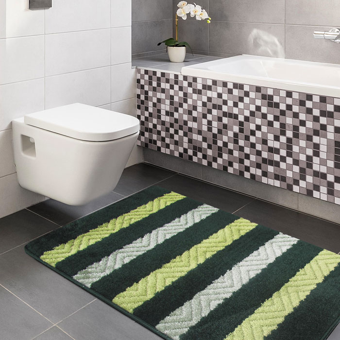 Komplet zielonych dywaników do łazienki Batiso