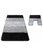 Czarny komplet dywaników łazienkowych - Mrulo 4X w sklepie Edinos.pl