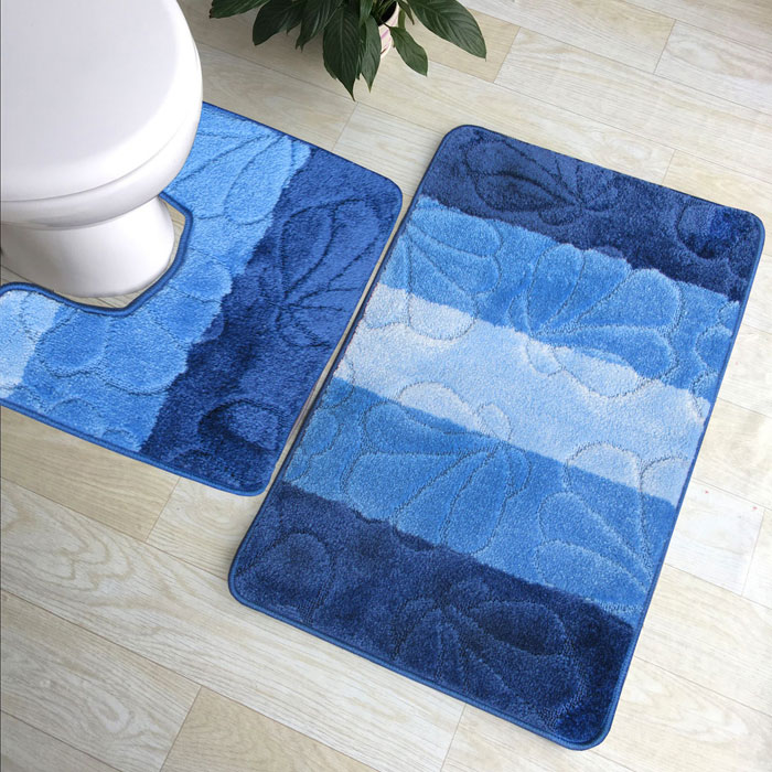 Niebieski komplet dywaników łazienkowych Visto 4X