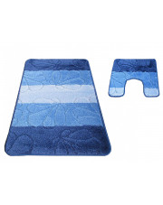 Niebieski komplet dywaników łazienkowych - Visto 4X w sklepie Edinos.pl
