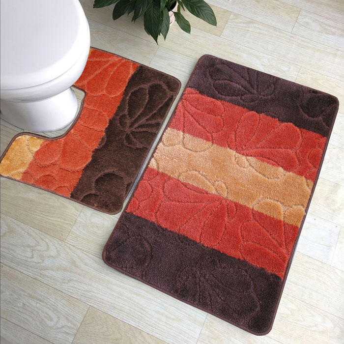 Brązowy zestaw dywaników łazienkowych Visto 4X