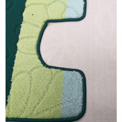 Komplet zielonych dywaników do łazienki Visto 4X