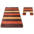 Brązowy zestaw dywaników łazienkowych Batiso 4X