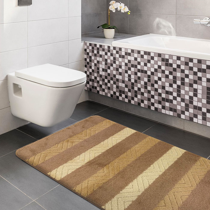 Beżowe miękkie dywaniki łazienkowe Batiso 4X