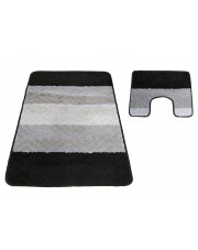 Czarne wzorzyste dywaniki łazienkowe - Herion 4X w sklepie Edinos.pl