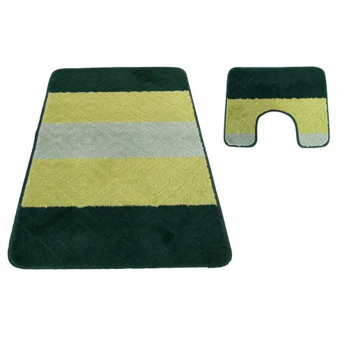 Zielone nowoczesne dywaniki łazienkowe Herion 4X