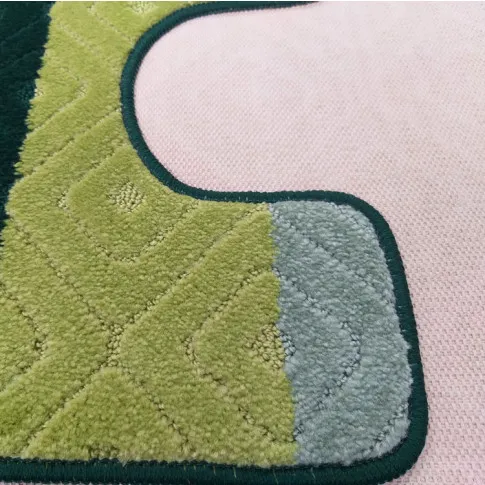 Komplet zielonych dywaników łazienkowych Herion 4X
