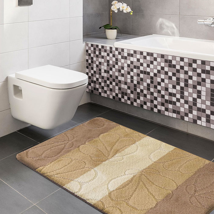 Beżowy zestaw dywaników łazienkowych Visto 3X