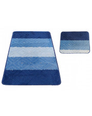 Niebieskie nowoczesne dywaniki do łazienki - Herion 3X w sklepie Edinos.pl