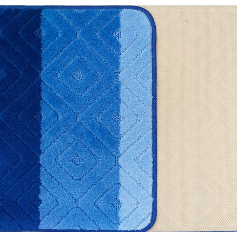 Komplet niebieskich dywaników łazienkowych Herion 3X