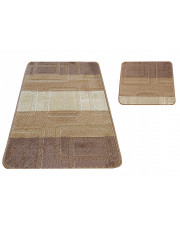 Beżowe nowoczesne miękkie dywaniki łazienkowe - Amris 3X w sklepie Edinos.pl