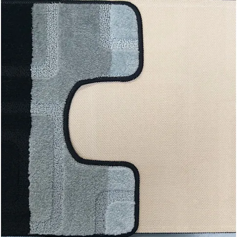 Zestaw czarnych dywaników do łazienki Amris 4X