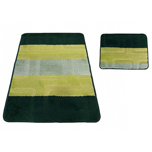 Zielone nowoczesne dywaniki do łazienki  Amris 3X