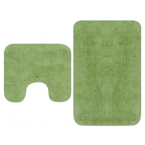 Nowoczesne zielone dywaniki do łazienki Lesnar