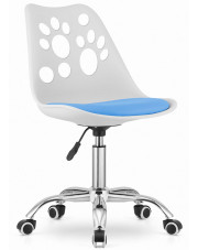 Biało-niebieskie krzesło dziecięce do biurka - Parpa w sklepie Edinos.pl