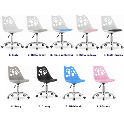 kolory krzesła obrotowego do biurka dla dziecka parpa