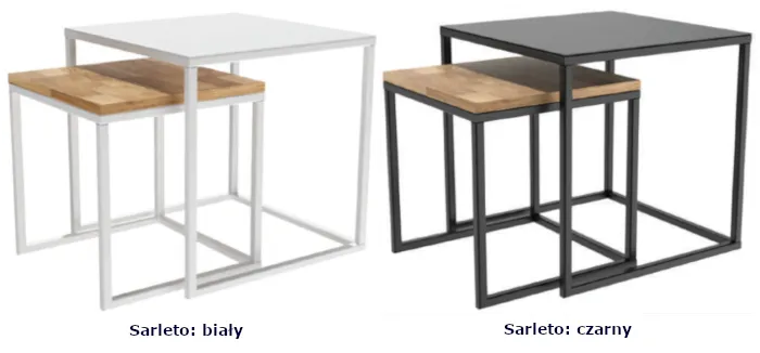Dostępne modele stolików Koller