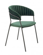 Zielone metalowe krzesło - Eledis 3X w sklepie Edinos.pl