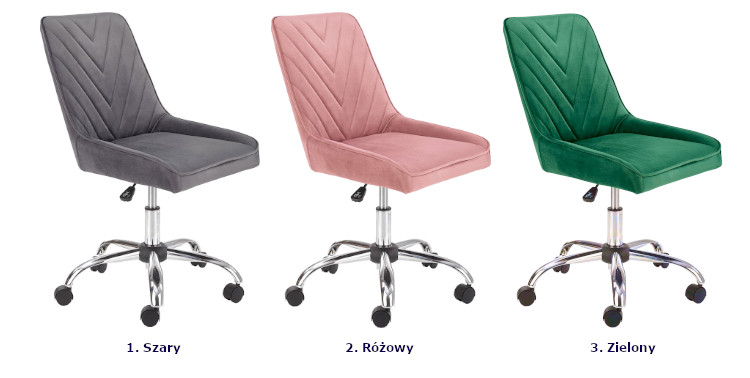 Produkt Różowy obrotowy fotel biurowy - Attanis - zdjęcie numer 2