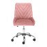 Różowy fotel obrotowy do salonu i biura Attanis