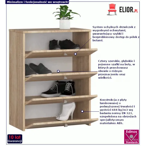 Szafka Calcados: infografika