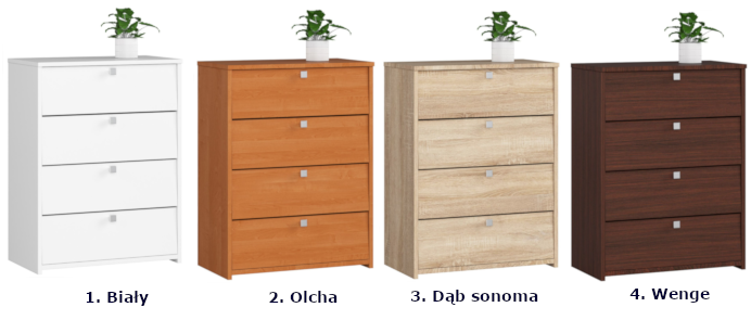 Kolorystyka szafek Limora