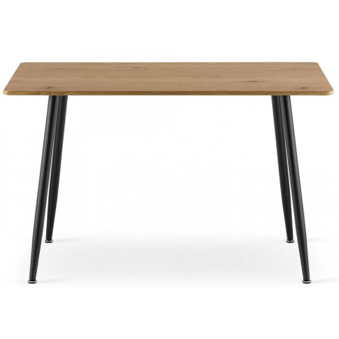 nowoczesny dębowy stół z metalowymi nogami Keste