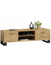 Szafka RTV na czarnych nóżkach dąb artisan - Awerte 3X w sklepie Edinos.pl