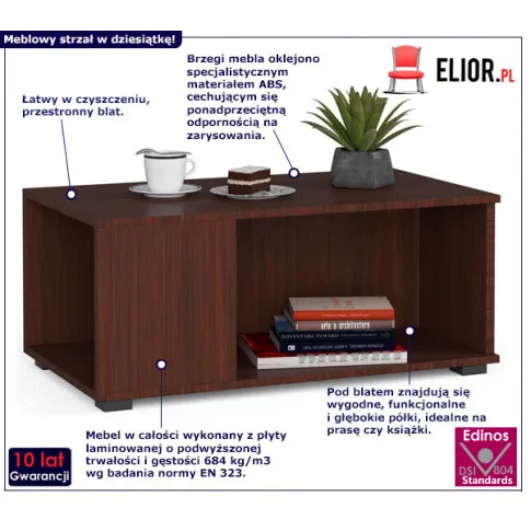 Prostokątny stolik kawowy Mistero