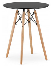 Czarny okrągły stół do nowoczesnego salonu - Emodi 3X w sklepie Edinos.pl