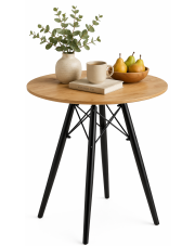 Dębowy skandynawski stół z czarnymi nogami - Fivi 3X w sklepie Edinos.pl