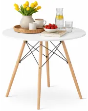 Biały nowoczesny stół w stylu skandynawskim - Fivi 4X w sklepie Edinos.pl