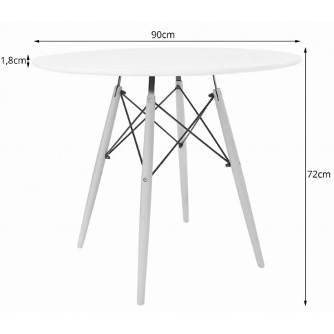 wymiary skandynawskiego stółu do jadalni Emodi 5X