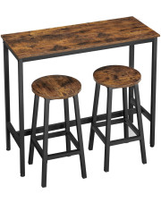 Industrialny stół barowy z 2 stołkami - Suru 4X