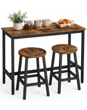 Industrialny stół barowy z 2 stołkami - Vega 4X w sklepie Edinos.pl