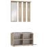 Szczegółowe zdjęcie nr 4 produktu Garderoba z lustrem i szafką na buty + siedzisko Malea - dąb sonoma