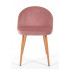 Tapicerowane krzesło do jadalni różowe - Lako