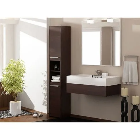 Zdjęcie szafka do łazienki z 6 półkami wenge Boleris 2X | Edinos.pl