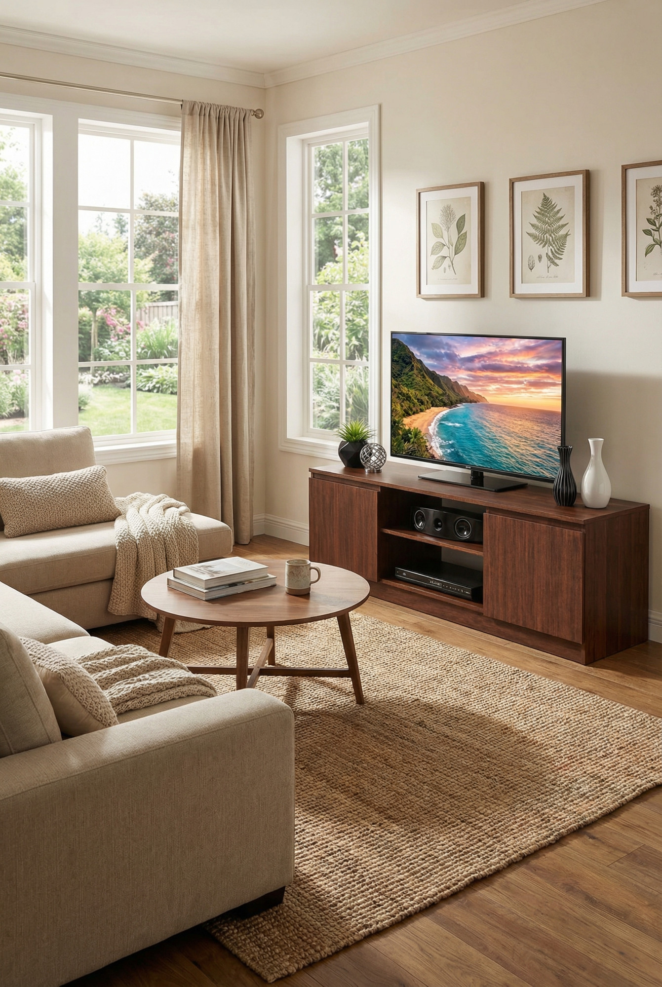 Wizualizacja wnetrza z szafka RTV Galapi 3X wenge