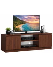 Klasyczna szafka RTV z półkami wenge - Galapi 3X 120 cm w sklepie Edinos.pl