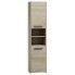 Zdjęcie produktu Skandynawska wąska szafka łazienkowa z otwartą półką Tosca 3X - dąb sonoma.