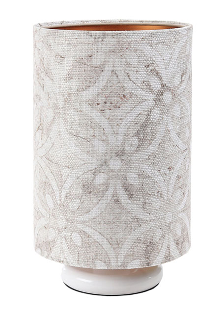 Lampa stołowa z tkaninowym kloszem tuba D257-Verino
